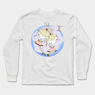 Zodiac Gemini Cute Kid Design Horoscope Gift Long Sleeve T-Shirt